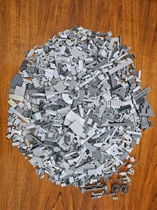 Lego Assorted Bricks Bulk Lot appx 3 1/2  Lbs  Light Dark Grey  @LOOK@ - Picture 1 of 11