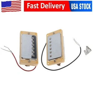 Double Coil Humbucker Pickup Neck Bridge + Ring for Les Paul SG Ceramic Magnet - Picture 1 of 6