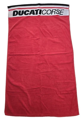 Toalla de playa grande Ducati Corse producto con licencia oficial rojo bicicleta carreras regalo Foto 1 de 4