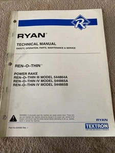 Ryan Technical Manual REN-O-THIN 544864A 544865A 544865B - Picture 1 of 5