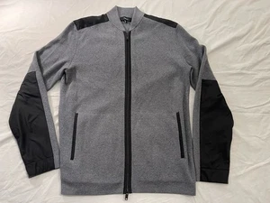 Theory Sweater Mens Small Gray Regal 100%Merino Wool Full Zip Jacket EUC - Picture 1 of 10