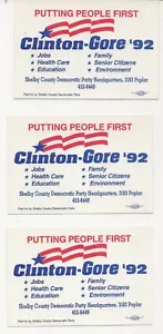 Tres calendarios pequeños Clinton/Gore 1992 - Imagen 1 de 2