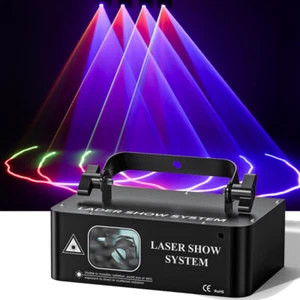500mW RGB LED Laserstrahl Scanner Projektor KTV Bar Party DMX Bühne Laser Lichter - Bild 1 von 12