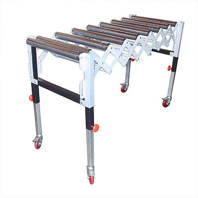 Adjustable Expandable Gravity Wheel 9 Roller Conveyor Flexible Table T1732 • 250.67$