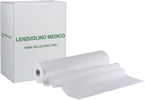 6 ROTOLI Carta LETTINO Massaggio Lenzuolino Medico Lunghezza 50 Metri a Rotolo - Foto 1 di 12