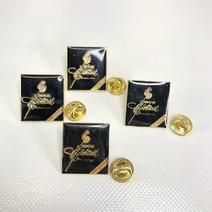 Sobranie Cocktail Lot Of 4 Square 1" Vintage Lapel Pin Pinback Buttons - Picture 1 of 4