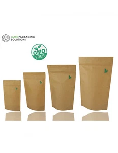 Fully Biodegradable BIO STAND UP SEALABLE POUCH GRIP WITH GRIP SEAL - Picture 1 of 10