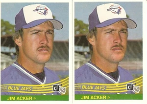 2 CARD 1984 DONRUSS JIM ACKER BASEBALL CARD LOT #146 - Picture 1 of 1