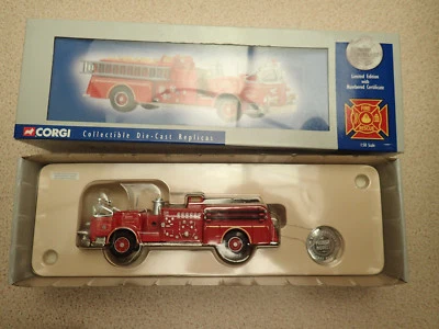 Ltd Edn Corgi Classics Fire Rescue 1:50 US51503 LaFrance Tubo Chief San Fran   - Image 1 of 4