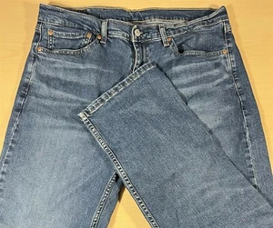 Jeans Levi's 505 VESTIBILITÀ REGOLARE/DRITTA 36x30 Medium Distressed *XLNT EUC* 110821 - Foto 1 di 2