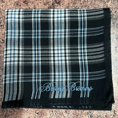 MAN HANKY ALGODÓN ARTE BOLSILLO PAÑUELO 18" CLÁSICO CUADROS CUADROS BLANCO Y NEGRO #BR3 Foto 1 de 3