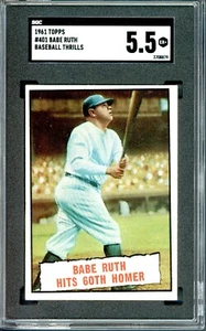 1961 Topps Babe Ruth Baseball Thrills #401 SGC 5.5 - Picture 1 of 2