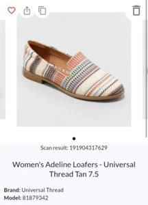 Womens Shoes 7.5 Adeline Loafer Flats Multi Colored / Universal Thread - Picture 1 of 6