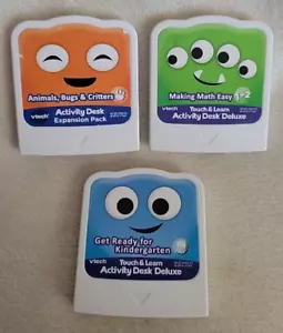 VTech Touch & Learn Activity Desk Deluxe Animals Bugs Critters Kindergarten Math - Picture 1 of 7