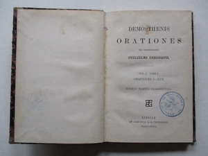 Demosthenis Orationes, Edito Tertia Correctior, Orationes I-XVII, - Picture 1 of 3