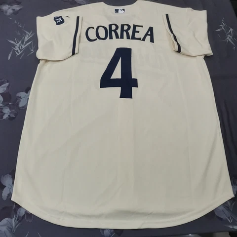 Carlos Correa #4 Minnesota Twins Cream Cool Base Stitched Jersey Cover