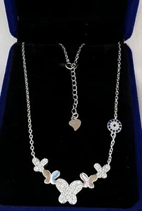 Collar de plata de primera ley ojo turco azul. Para el mal de ojo y protección - Imagen 1 de 2