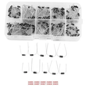 200Pcs/Set 10 Value Rectifier Diode Schottky Assortment Kit w/ Box 1N4001-1N5819 - Picture 1 of 10