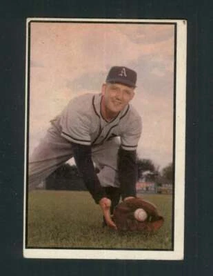 1953 Bowman Color #130 Cass Michaels VG/VGEX Athletics 131431  - Image 1 of 2