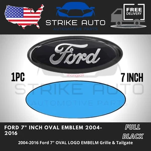 FORD FULL BLACK EMBLEM 7 INCH OVAL LOGO Front Grille/Tailgate Badge 1999-16 New - Picture 1 of 2