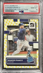 2022 Wander Franco PSA 10 Presidential /46 Donruss POP 1 Gem #34 - Picture 1 of 2