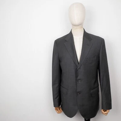 SARTORIA ROSSI Mens Gray Single Breasted Three Buttons Gray Wool Blazer Size L - Image 1 of 4