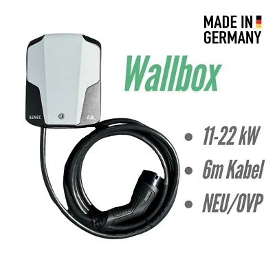 ABL eMH1 SENEC Wallbox Pro 11-22 kW 6m Typ 2 Kabel NEU Einzeln ✅