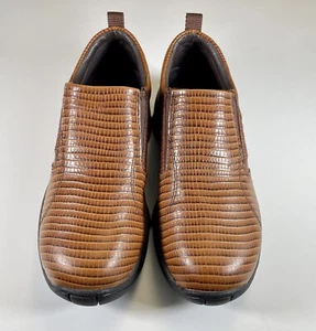 Roper Shoes Performance Slip On Womens 6.5 Brown Teju Lizard Leather Loafer - Picture 1 of 8