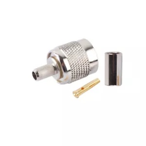 Connettore maschio (pin femmina) spina a crimpare RP-TNC per cavo LMR195 RG58 RG142 RG400 - Foto 1 di 4
