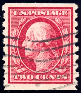 US 393 2c 1910 George Washington perf 8½ horizontal coil used - Picture 1 of 2