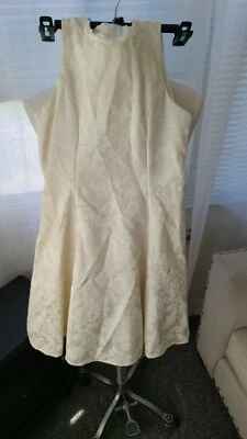Vintage 2000 Jessica McClintock Gunne Sax Lace Dress Girls Sz 10 Ivory  - Image 1 of 4