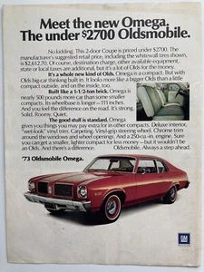 Oldsmobile Omega 1973 anuncio impreso - Imagen 1 de 2