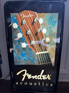 Fender Akustikgitarre beleuchtetes Werbeschild - Bild 1 von 14