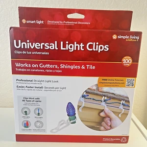 Simple Living Solutions 100ct Universal Lichtclips Professionelle gerade Lichter - Bild 1 von 2