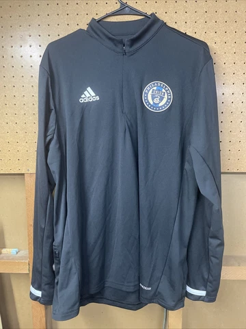 Philadelphia Union MLS ADIDAS Aeroready 1/4 ZIP Lightweight L/S Shirt Adult L Cover