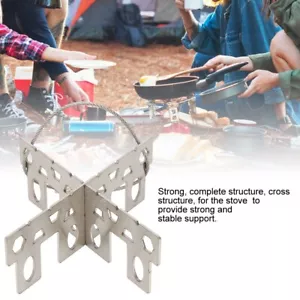 Small Stand Stainless Steel Picnic Stove Support Bracket Lightweight Camping Coo - Picture 1 of 11