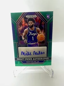 2023 Prizm Draft elige autógrafos verdes Prizm de Mike Miles Jr #DPA-MMJ - Imagen 1 de 2