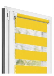 Estika Doppelrollo Klemmfix ohne Bohren - Gelb 65cm x 220cm - Bild 1 von 3