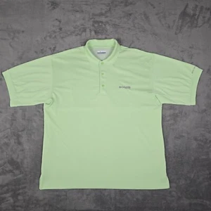Columbia PFG Shirt Men's Large Omni Shade Polo Short Sleeve Vented Lime Green - Picture 1 of 16