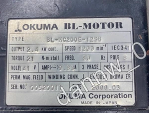 1PC Used OKUMA BL-MC200E-12SB servo motor - Picture 1 of 1