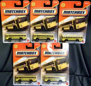 MATCHBOX 2025 #123 MBX EV SCHOOL BUS Lot of 5 NEW MODEL! * RARE * - Picture 1 of 3
