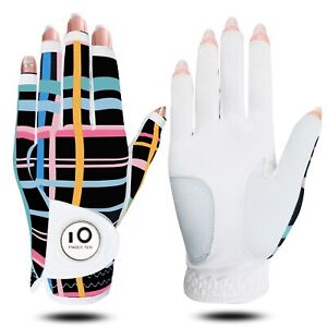 New Design Printed Premium Women's Golf Gloves Left Hand Right with Ball Marker