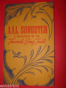 262 letras favoritas de canciones de Aid Association for Lutherans 1940 AAL Songster - Imagen 1 de 2