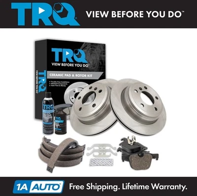 Kit de pastillas de freno trasero y rotor TRQ para BMW 428i Gran Coupé 2015 Foto 1 de 4