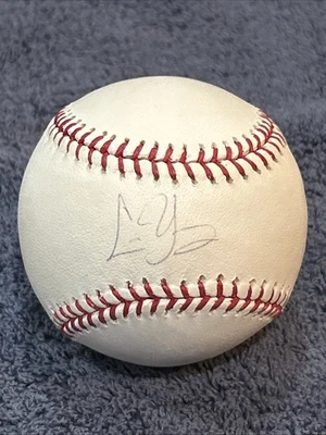 Chris Young Firmado MLB y TriStar Certificado de Autenticidad Béisbol Autógrafo Pelota Auto J Foto 1 de 4
