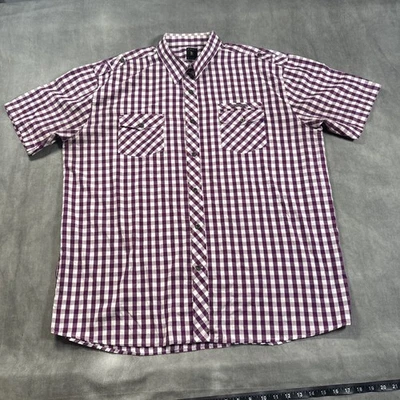 Винтажная мужская рубашка 90-х Karl Kani Gold Jeans на пуговицах 3XL в клетку с коротким рукавом - Изображение 1 из 4