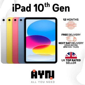 Apple iPad 10th Gen 2022 10.9" 64GB WiFi + 5G All Colors Excellent Condition A++ - Picture 1 of 9
