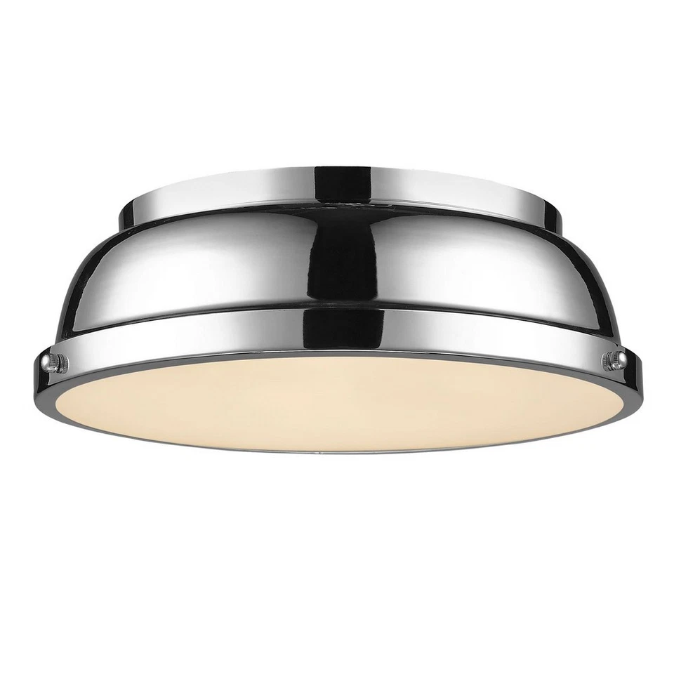 Golden Lighting 3602-14 Ch-ch Duncan Flush Mount Light Chrome