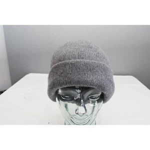 Madewell Recycled Cashmere Wool Beanie Mütze grau Rippbündchen Winter warm - Bild 1 von 4