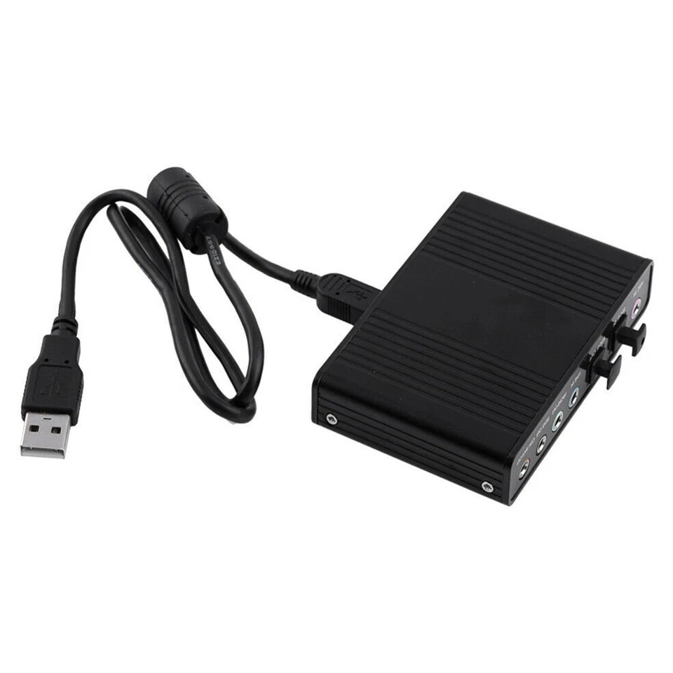 Channel External USB 5.1 Optical Audio Fiber Sound Card S/PDIF for Laptop PC NEW - Image 1 of 4
